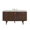 James Martin Vanities Amberly 60in Single Vanity, Mid-Century Walnut w/ 3 CM Eternal Jasmine Pearl Top 670-V60S-WLT-3EJP - alternate 1